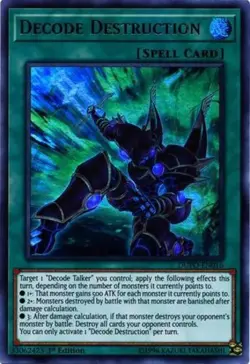 Decode Destruction - DUPO-EN016 - Ultra Rare - 1st Edition Near Mint Yugioh! Car - Image 1