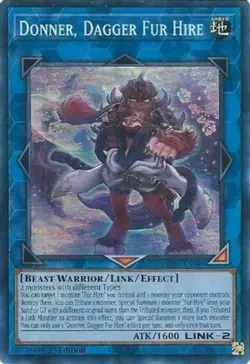 Donner, Dagger Fur Hire - DABL-EN049 - Super Rare - 1st Edition Near Mint Yugioh - Image 1