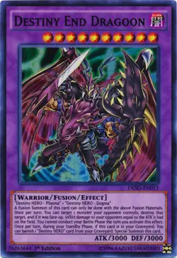Destiny End Dragoon - DESO-EN013 - Super Rare - 1st Edition Near Mint Yugioh! Ca - Image 1
