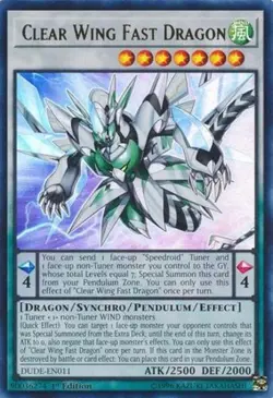 Clear Wing Fast Dragon - DUDE-EN011 - Ultra Rare - 1st Edition Near Mint Yugioh! - Image 1