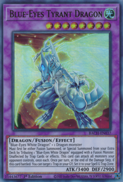 Blue-Eyes Tyrant Dragon - BACH-EN037 - Ultra Rare - 1st Edition Near Mint Yugioh - Image 1