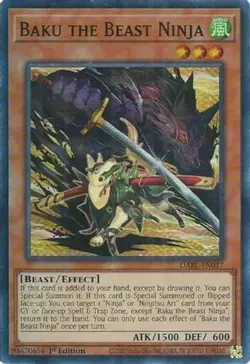 Baku the Beast Ninja - DABL-EN017 - Super Rare - 1st Edition Near Mint Yugioh! C - Image 1