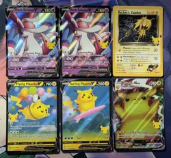 Pokemon Celebrations Lot of 6 Cards Dark Sylveon V, Pikachu V, Zapdos NM-Mint - Image 1