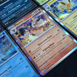 Pokemon TCG Eevee Prismatic Evolutions Lot 8 Cards Pokemon TCG All Eeveelutions - Image 4