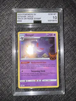 2023 POKEMON TCG TRICK OR TRADE #066 GENGAR PSA 10 Mint Graded Card Stamped🔥 - Image 2