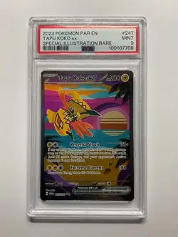 PSA 9 Tapu Koko ex - 2023 SV Paradox Rift 247/182 SIR - Pokemon Cards - Image 1