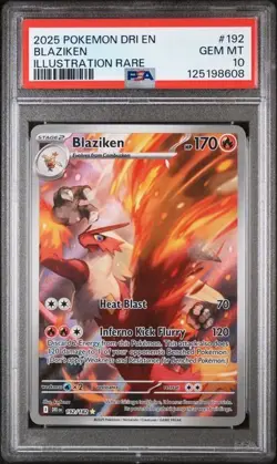 PSA 10 Blaziken Illustration Rare Destined Rivals Pokemon Card - Image 1