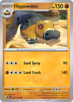 Hippowdon 53/131 Masterball Holo | Prismatic Evolutions | Pokemon Card - Image 1