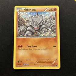 Rhyhorn 8/12 MP -Vintage Rare Pokemon Card- McDonald’s Promo (4s) - Image 1