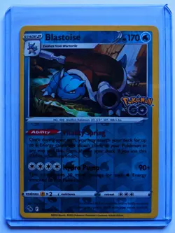 Blastoise Pokemon GO ■ 017/078 Reverse Holo Rare ■ Pokemon Card Near Mint - Image 1