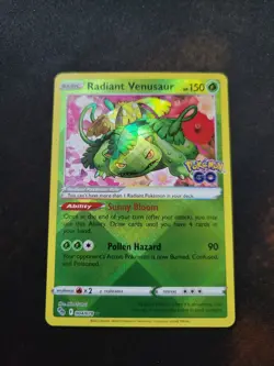 Pokemon TCG Radiant Venusaur Card 004/078 Near Mint Holo Rare 2022 Pokemon GO NM - Image 1