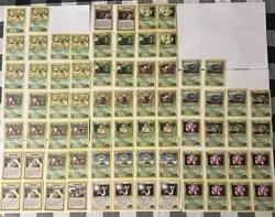 Pokemon TCG Gym Heroes Lot Of 72 Erika Trainer Pokemon Cards 1st Edition LP-NM - Image 1