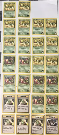 Pokemon TCG Gym Heroes Lot Of 72 Erika Trainer Pokemon Cards 1st Edition LP-NM - Image 2