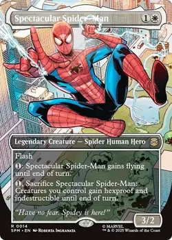 FOIL Borderless SPECTACULAR SPIDER-MAN mtg NM Marvel's Spider-Man 1 Rare - Image 1
