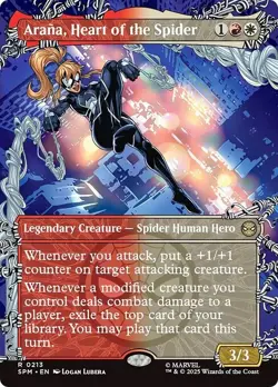 FOIL Borderless ARANA, HEART OF THE SPIDER mtg NM Marvel's Spider-Man 1 Rare - Image 1