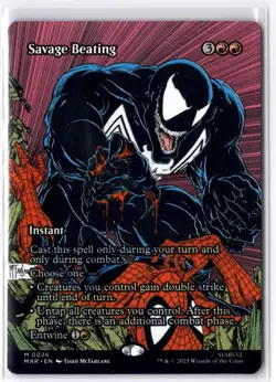 Savage Beating (Borderless) 26 MTG Marvel Eternal-Legal Non-Foil NM/M - Image 1