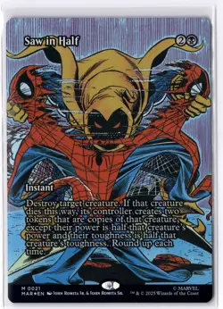 Saw in Half (Borderless) 21 MTG Marvel Eternal-Legal FOIL NM/M - Image 1