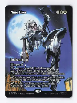 Nine Lives (Borderless) 0003 (M) MTG Marvel's Spider-Man Eternal-Legal (MAR) - Image 1