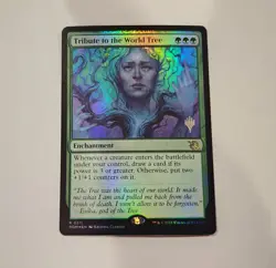 MTG: March of the Machine: Foil Promo Pack Tribute to the World Tree NM - Image 1