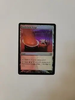 Magic The Gathering 9th Edition Foil Battlefield Forge LP-NM OC3257 - Image 1