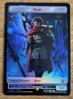 MTG Final Fantasy Token, Hero 0007 / Horror 0013 - Foil - Image 1