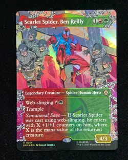 2025 Magic The Gathering MTG EN Foil R 0214 Scarlet Spider, Ben Reilly KM035 - Image 1