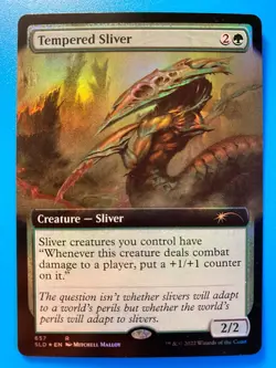 MTG 1x FOIL Tempered Sliver # 657 Secret Lair Drop Magic the Gathering x1 NM - Image 1