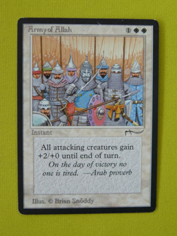 Army of Allah - Dark Version - Common White Instant - LP - Arabian Nights MTG A - Image 1