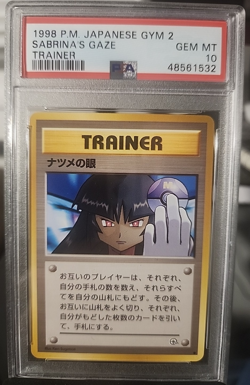 Sabrina's Gaze BANNED ART Trainer Pokemon Japanese Gym 2 - PSA 10 GEM MINT - Image 1