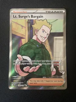 Lt. Surge's Bargain 170/132 - Full Art - Pokemon Mega Evolution - Image 1