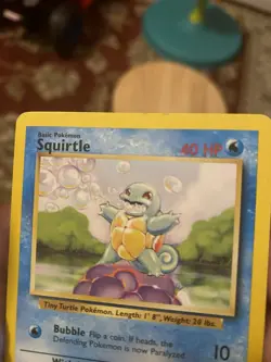 Pokemon Base Set Squirtle Unlimited Common 63/102 MP - Image 3