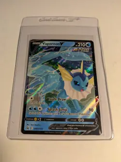 2021 Pokemon Rapid Strike Blue Vaporeon V HP210 SWSH150 HOLO - Image 3