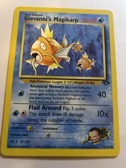 Giovanni's Magikarp 73/132 Common Gym Challenge Pokemon MP - Image 1