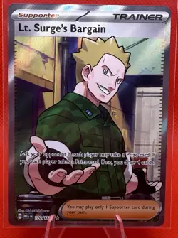 Lt. Surge's Bargain 170/132 - Full Art - Pokemon Mega Evolution - NM - Image 1