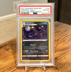 Pokemon SWSH Umbreon 129 SWSH129 Evolving Skies 3 Pack Blister PSA 10 GEM MINT - Image 1