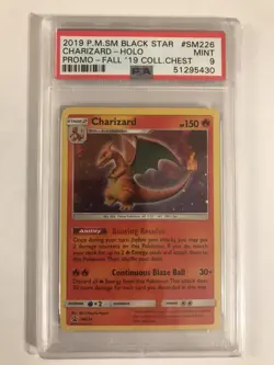 2019 Pokemon SM Black Star #SM226 Charizard Holo Promo-Fall '19 Coll.Chest PSA 9 - Image 1