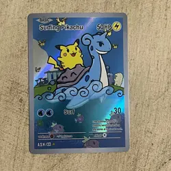 Surfing Pikachu On Lapras custom Pokemon Fan Art After Skool Hobby 33 - Image 1