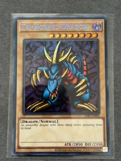 Tri-Horned Dragon Secret Rare | LOB-EN000 | Yu-Gi-Oh! 25th Anniversary | NM - Image 1