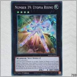 Number 39: Utopia Rising - MAZE-EN021 - Super Rare 1st Edition Yugioh - Image 1