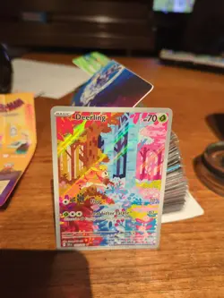 Pokemon TCG Deerling Card 165/162 Temporal Forces Set, PSA Mint 9 - Image 1
