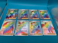 RAINBOW RARE POKEMON CARDS LOT OF 8 Secret Rares All Nm - Image 1