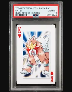 Entei - PSA 10 - 2006 JPN Pokemon Center 10th Anniversary Playing Card - Image 1