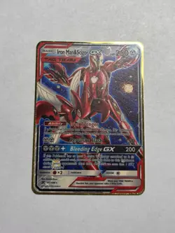 Iron Man & Scizor GX Marvel Gold Metal High Quality Fan Art Card NM/M - Image 1