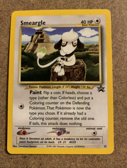 SMEARGLE 2001 POKEMON BLACK STAR PROMO CARD #32 NM - Image 1