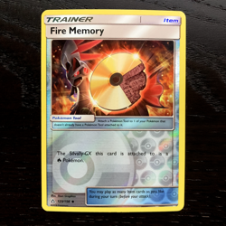 Fire Memory 123/156 Pokemon Ultra Prism Sun & Moon Reverse Holo Uncommon Card NM - Image 1