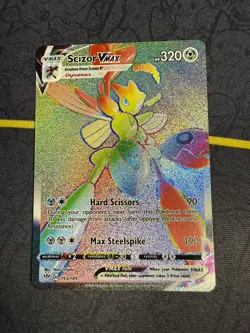 Pokemon TCG Scizor VMAX Darkness Ablaze Holo Card 193/189 Secret Rare - Image 1