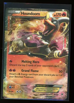 Pokemon TCG Houndoom EX Holo Ultra Rare Card 21/162 XY Breakthrough NM - Image 1