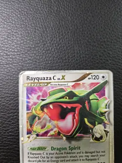 Rayquaza C Lv.X DP47 Diamond & Pearl Black Star Promo Holo Pokemon Card HP - Image 2