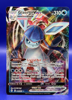 2021 Pokemon Card Glaceon Vmax 041/203 Evolving Skies NM Full Art Ultra Rare NM - Image 1