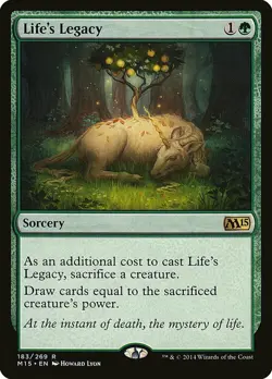 Magic The Gathering 2015 CORE SET M15 LIFE'S LEGACY green card MTG - Image 1